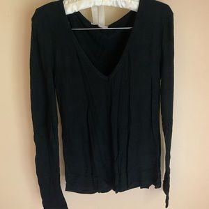 UO Black Long Sleeve V-Neck